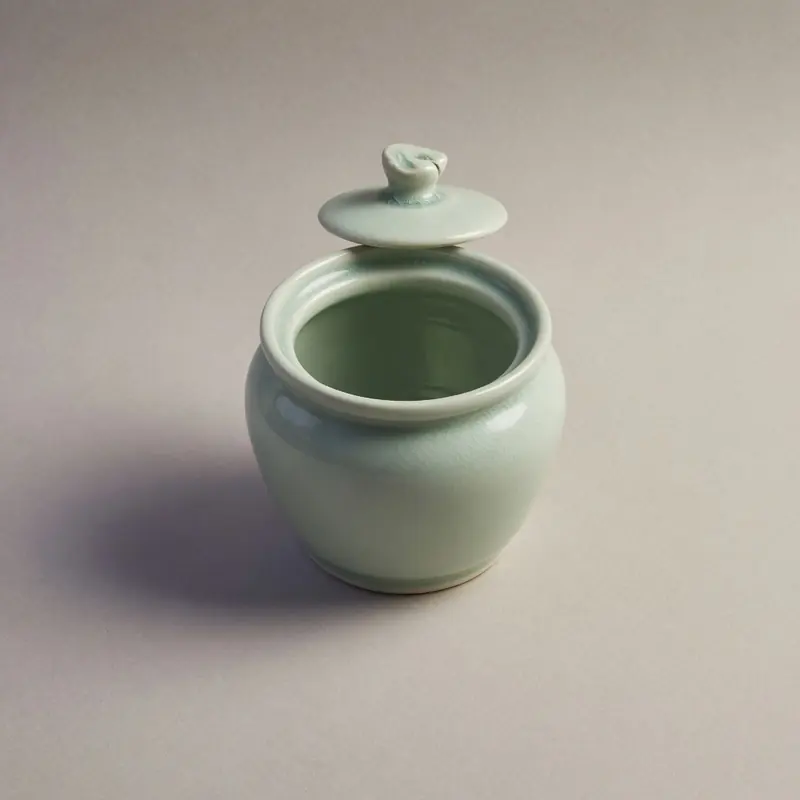 Hand-Glazed Ceramic Treat Jar