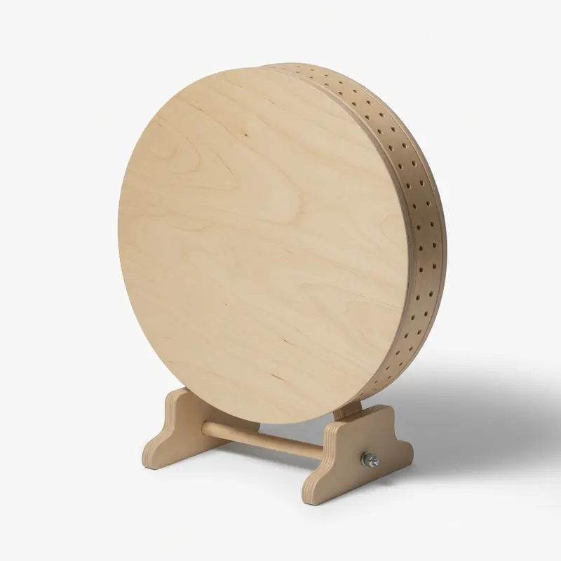 Birch Wood Spinner Wheel, 8 in