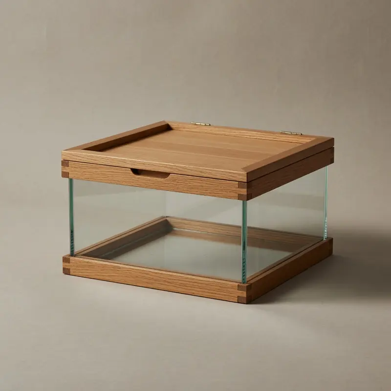 Designer Glass & Oak Habitat
